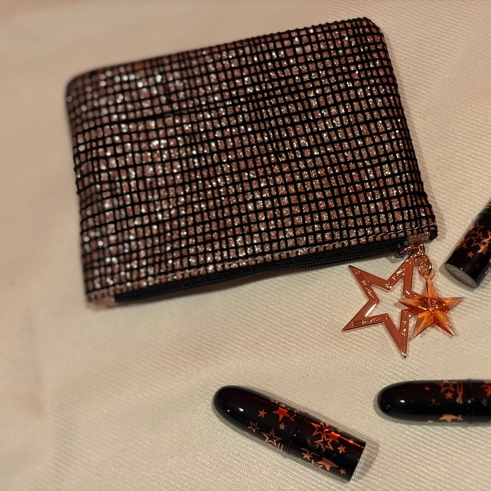 Mac Limited Edition Set of 3 Neutral Lipsticks with Sparkle Pouch
